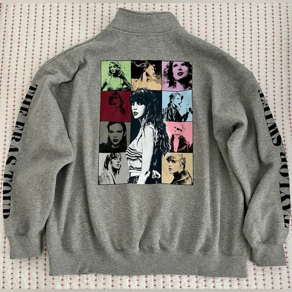 Taylor Swift ERAS Tour Official Merch Quarter Zip Sweatshirt Size X-Lrg NWOT - Picture 10 of 12